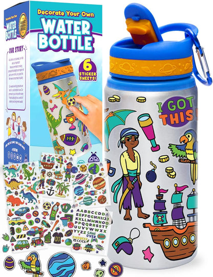 Customizable Water Bottle Craft Kits -Arts and Crafts Activity - Unicorn-Themed Toys for for Children Aged 6+
