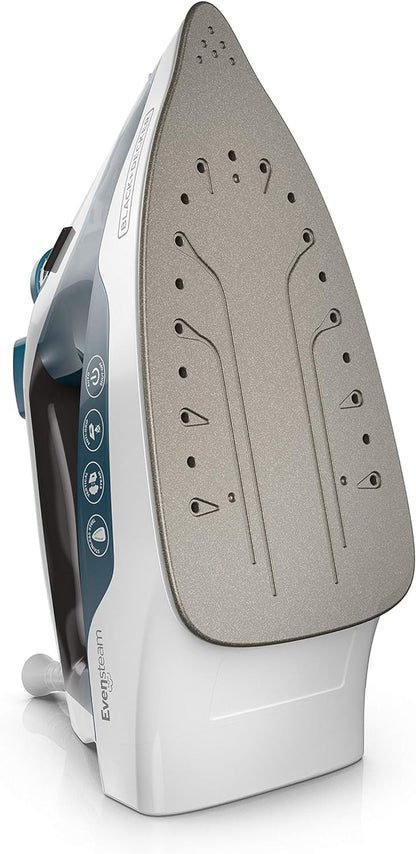 Easy Steam Compact Iron with Non-Stick Soleplate in Blue and White