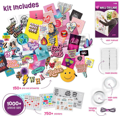 Wall Collage Kit for Teen and Tween Girls - Ideal Craft Gift for Ages 10-15 - Stylish Birthday Present for Teenage Bedrooms - Engaging Craft Kits for Ages 8+