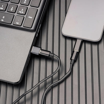 Multi-Functional Compact Cable Organizer with 22" USB-C Cable and USB-A/Micro-USB/Lightning/OTG Adapter Kit for Travel and Data Transfer