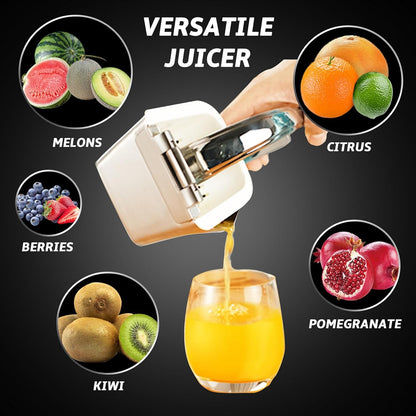 Stainless Steel Manual Citrus Juicer with 5-Year Warranty - Heavy Duty Lemon and Orange Squeezer