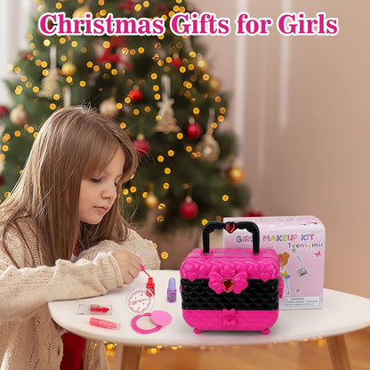 Kids Makeup Kit Girl Toys, 54PCS  Makeup Toys for Girls Washable Makeup Princess Make up Girl Toys Age 4 5 6 7 8 9 Birthday Gift