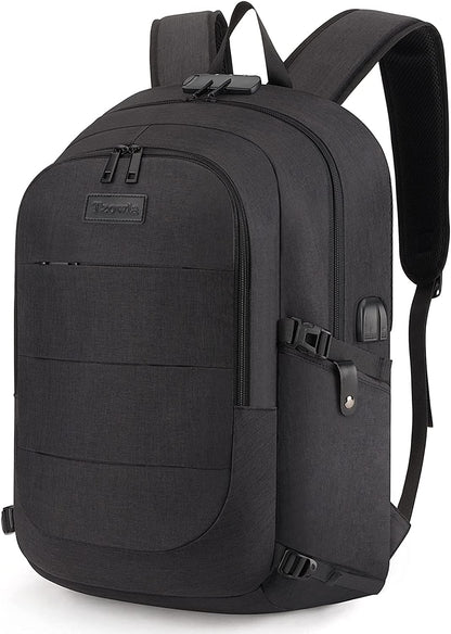 Water-Resistant Anti-Theft Laptop Backpack with USB Charging Port - 15.6 Inch Business Bag for Men and Women