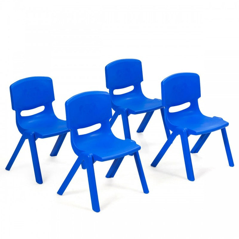 Set of 4 Stackable Plastic Classroom Chairs for Children