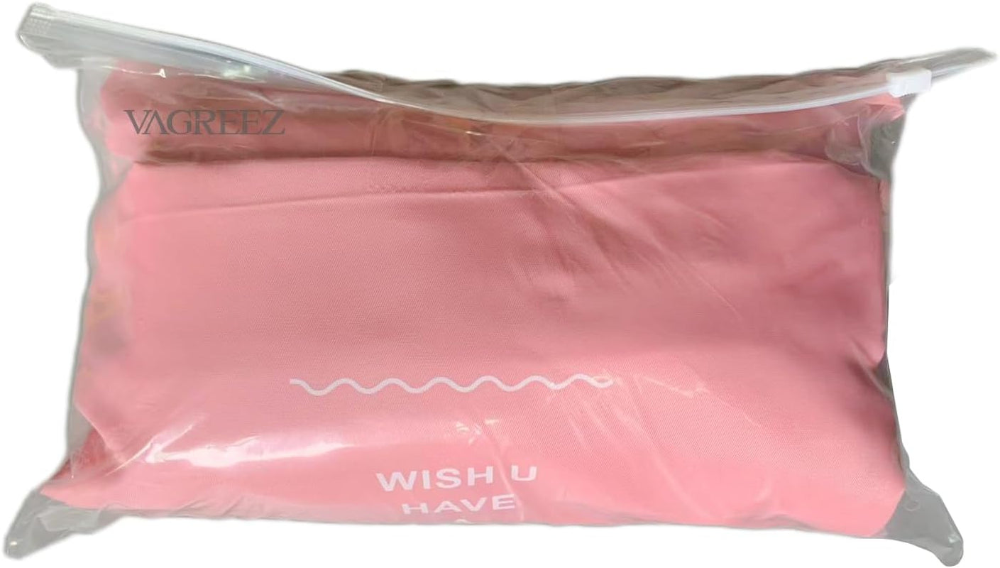 7-Piece Travel Packing Cube Set with Toiletry Bag in Pink
