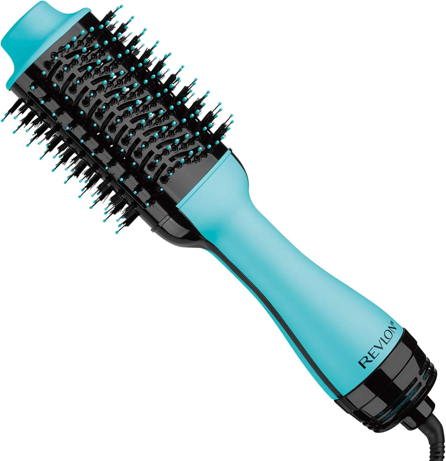 Tourmaline Ionic Technology One-Step Volumizer and Hair Dryer with Hot Air Brush, Multiple Heat Settings, and Reduced Frizz - Black