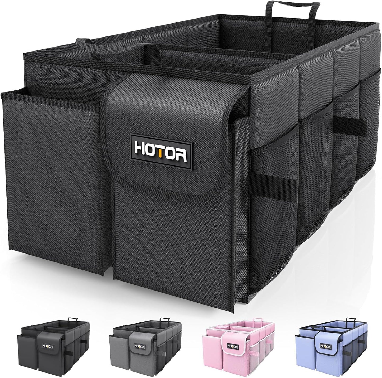 Large-Capacity Foldable Trunk Organizer - Sturdy Car Storage Solution - 2 Compartments, Tools, Sundries