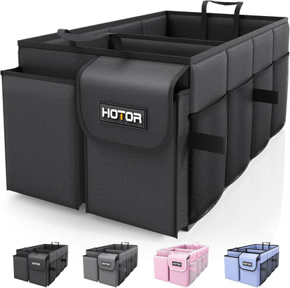 Large-Capacity Foldable Trunk Organizer - Sturdy Car Storage Solution - 2 Compartments, Tools, Sundries