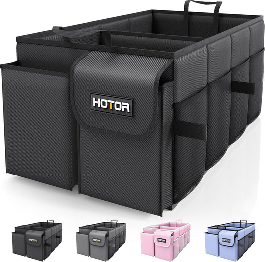 Large-Capacity Foldable Trunk Organizer - Sturdy Car Storage Solution - 2 Compartments, Tools, Sundries