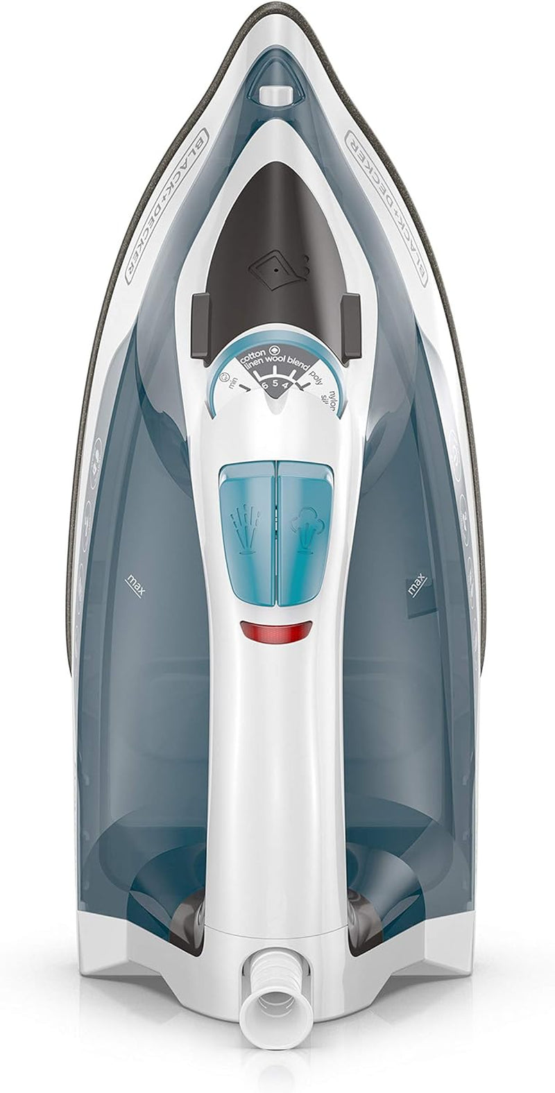 Easy Steam Compact Iron with Non-Stick Soleplate in Blue and White