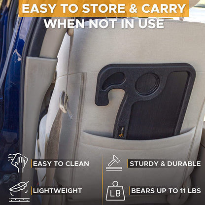 2-in-1 Car Steering Wheel Desk and Tray | Laptop Mount with Pen Holder | Food and Drink Tray for Travel | Versatile Car Accessories
