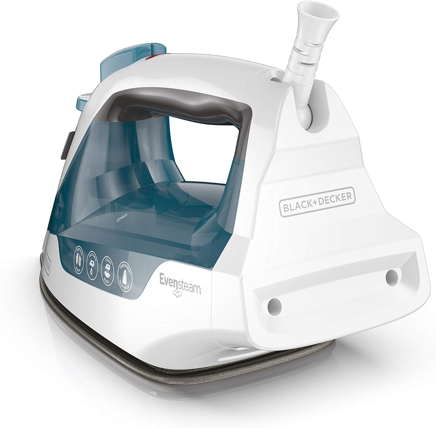 Easy Steam Compact Iron with Non-Stick Soleplate in Blue and White