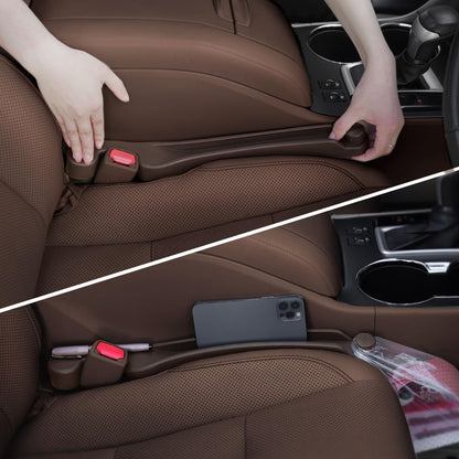 Multifunctional Car Seat Gap Filler Set of 2 - Soft Foam Organizer with Hook Function - Universal Fit 