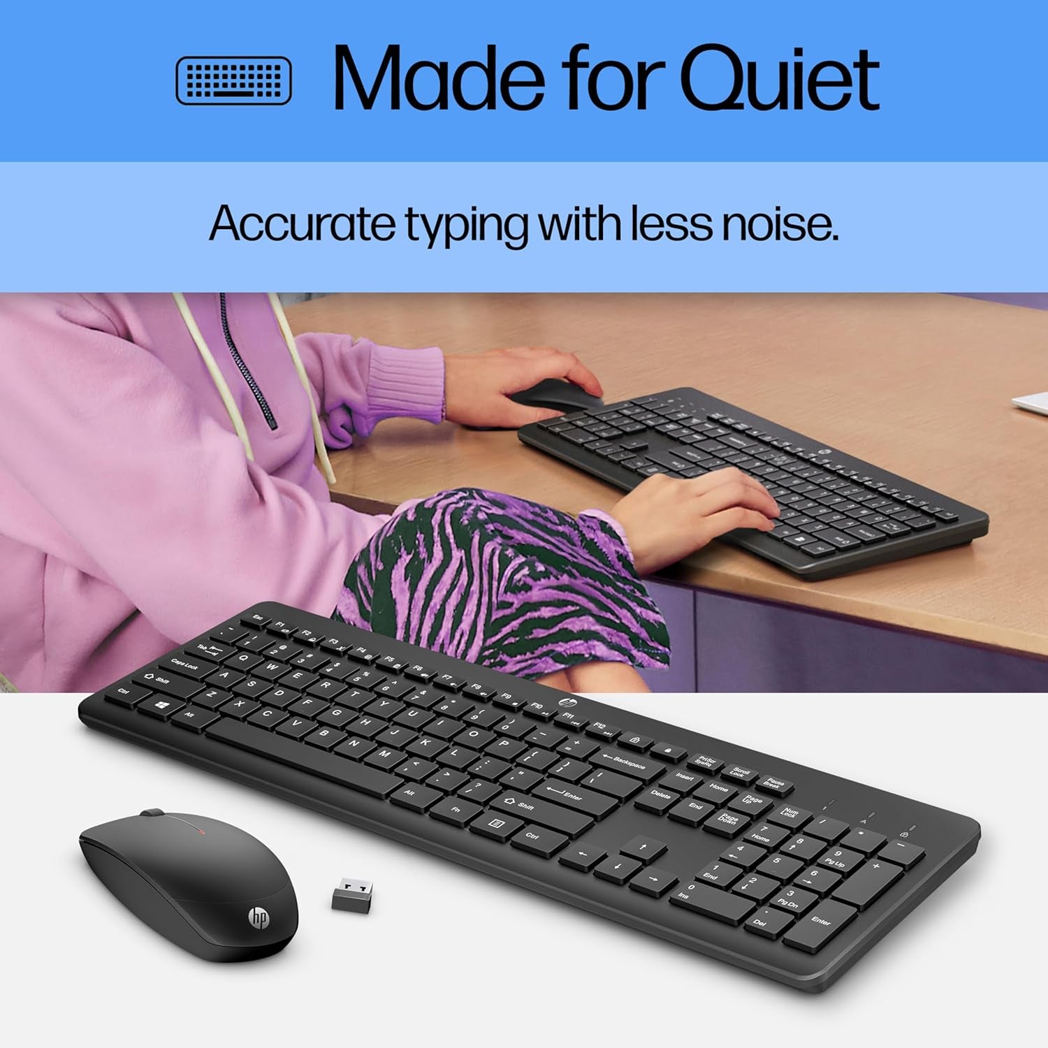 230 Wireless Mouse and Keyboard Combo - 2.4Ghz Wireless Connection - Long Battery Life - Durable & Low-Noise Design - Windows & Mac OS - Adjustable 1600 DPI - Numeric Keypad
