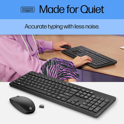 230 Wireless Mouse and Keyboard Combo - 2.4Ghz Wireless Connection - Long Battery Life - Durable & Low-Noise Design - Windows & Mac OS - Adjustable 1600 DPI - Numeric Keypad