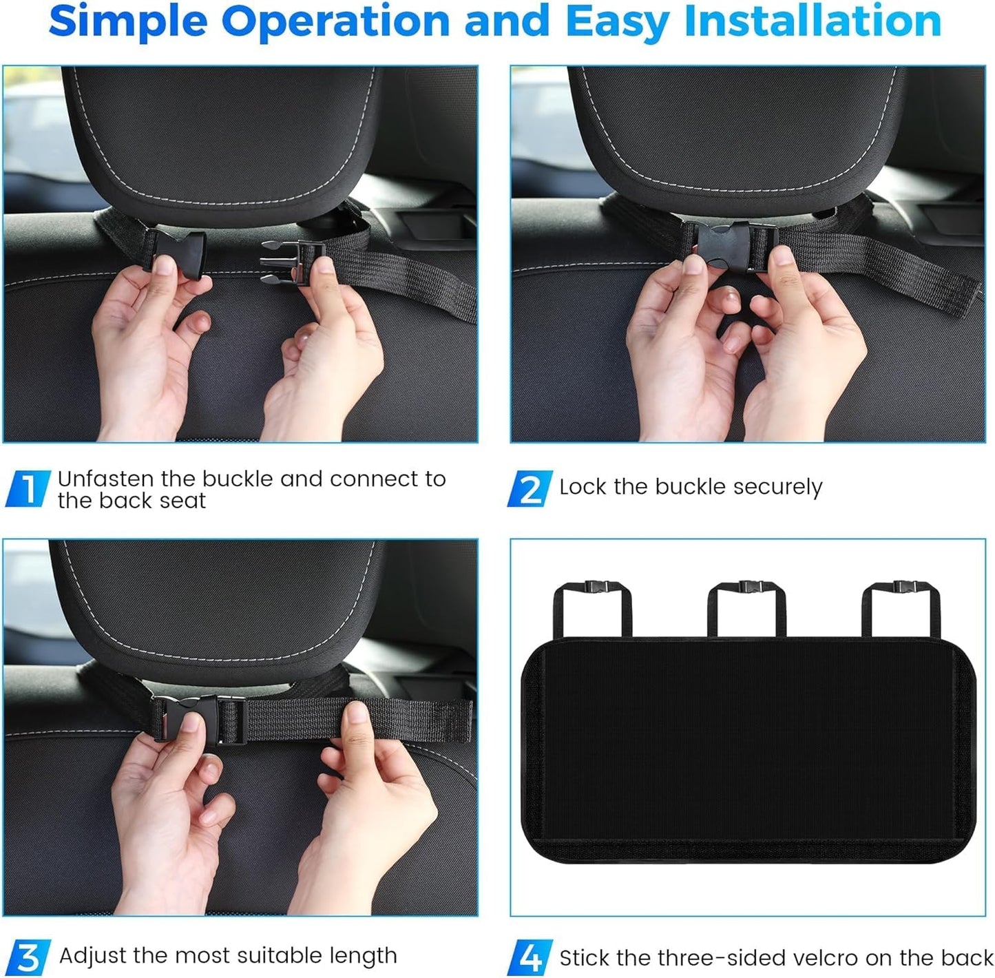 Premium Car Trunk Organizer with 9 Pockets and Durable Elastic Design for SUVs (Black, 42.5 x 20.5 in)