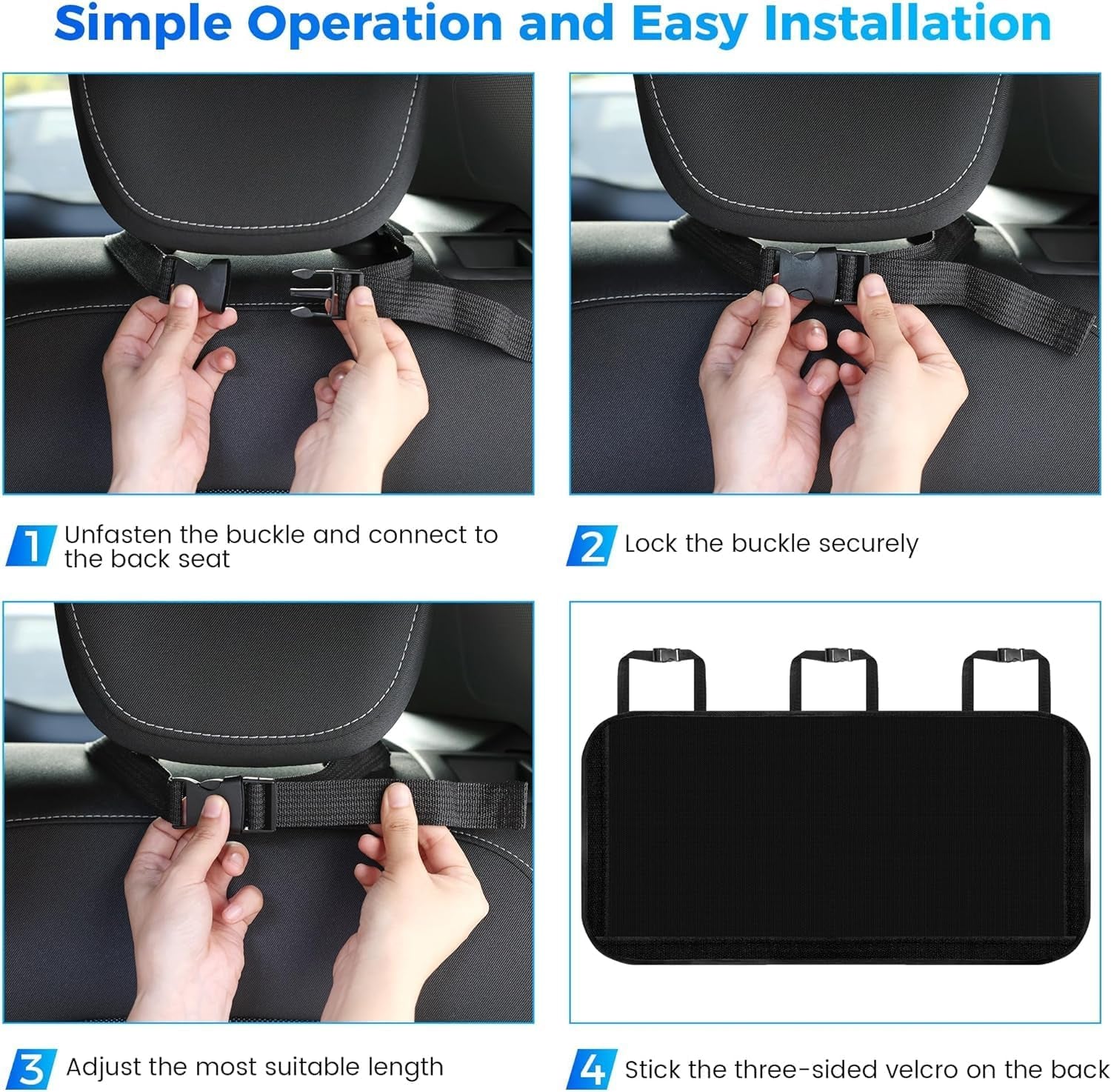 Premium Car Trunk Organizer with 9 Pockets and Durable Elastic Design for SUVs (Black, 42.5 x 20.5 in)