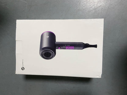 Ionic Hair Dryer - 1800W Professional Fast-Drying Blow Dryer with Low Noise, 2 Concentrator Nozzles, and 1 Diffuser Attachment