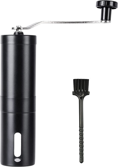 Stainless Steel Manual Coffee Bean Grinder with Ceramic Burr for Aeropress, Drip Coffee, Espresso, French Press, and Turkish Brew 