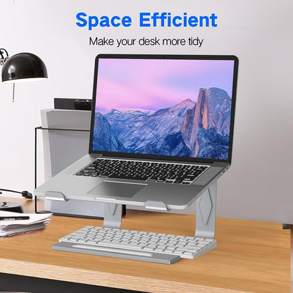 Metal Laptop Stand for Desk - Removable and Ventilated Riser Compatible with 10-15.6” Laptops