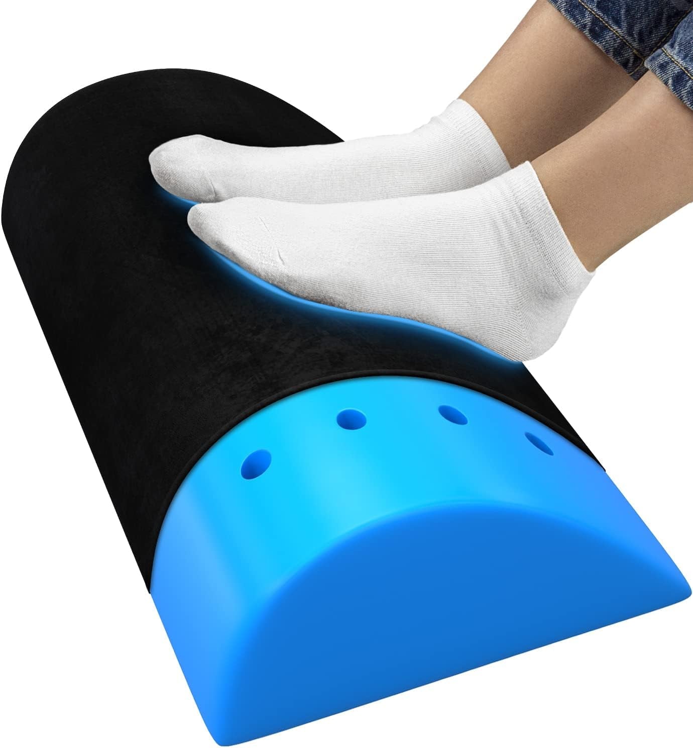 Memory Foam Foot Rest under Desk - Ergonomic Office Foot Stool, Ideal Office Accessory for Foot Support, Repose Pied Bureau