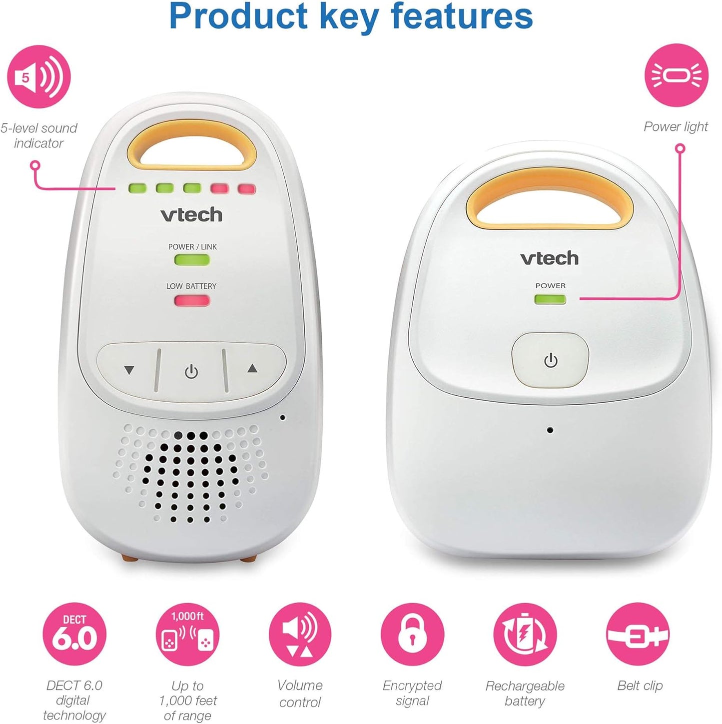 DM111 Digital Audio Baby Monitor - Safe and Sound Technology