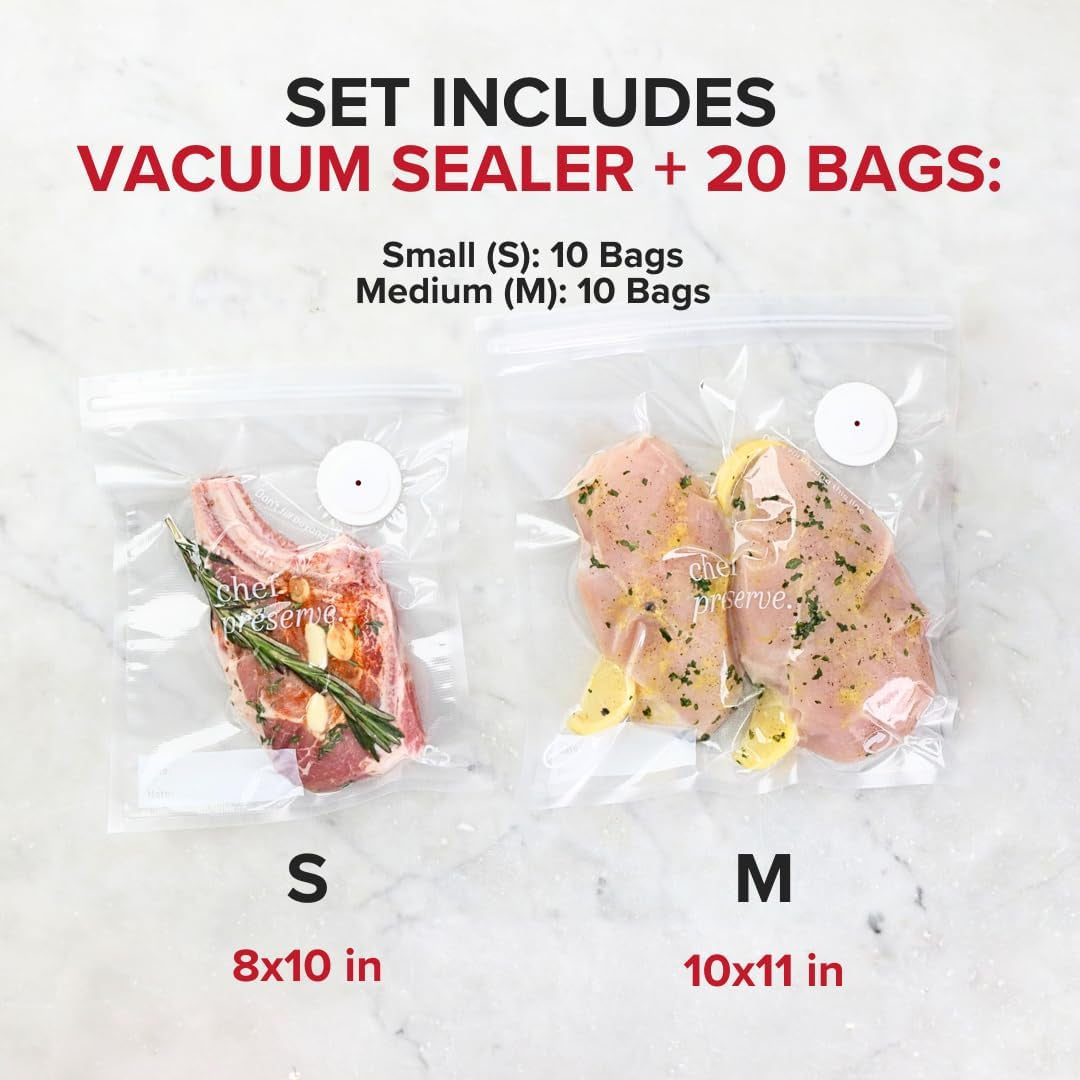 Vacuum Sealer (Vacuum Sealer + 20 Bags)