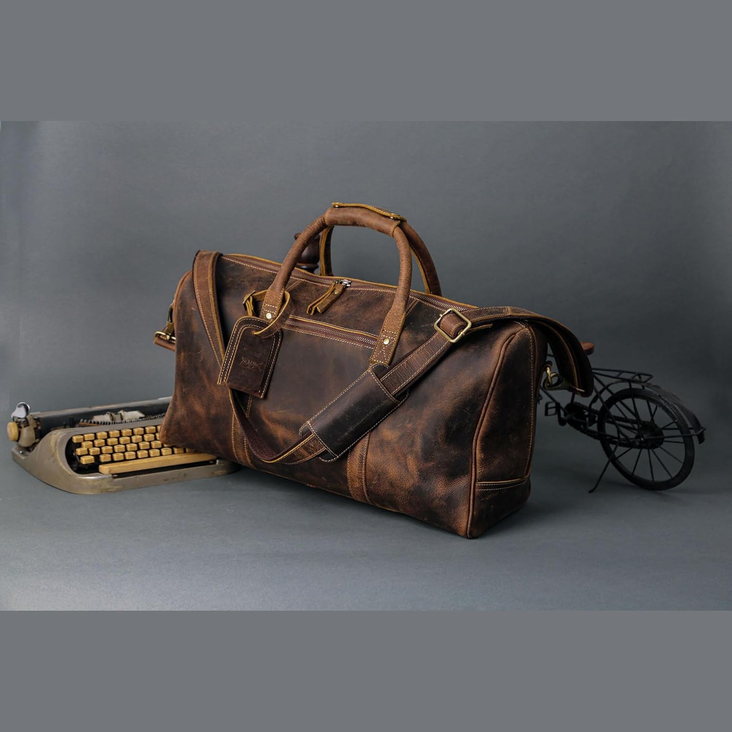 Genuine Leather Weekend Duffel Bag | Versatile Travel and Gym Bag for Men