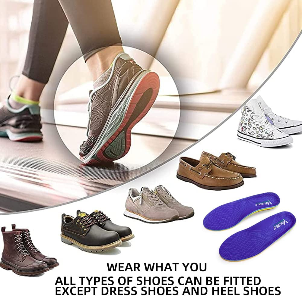 Heavy-Duty Orthotic Insoles for Pain Relief - Designed for Individuals Over 220 lbs, Ideal for Plantar Fasciitis and High Arches, Suitable for Flat Feet, Work Boots, and Shock Absorption