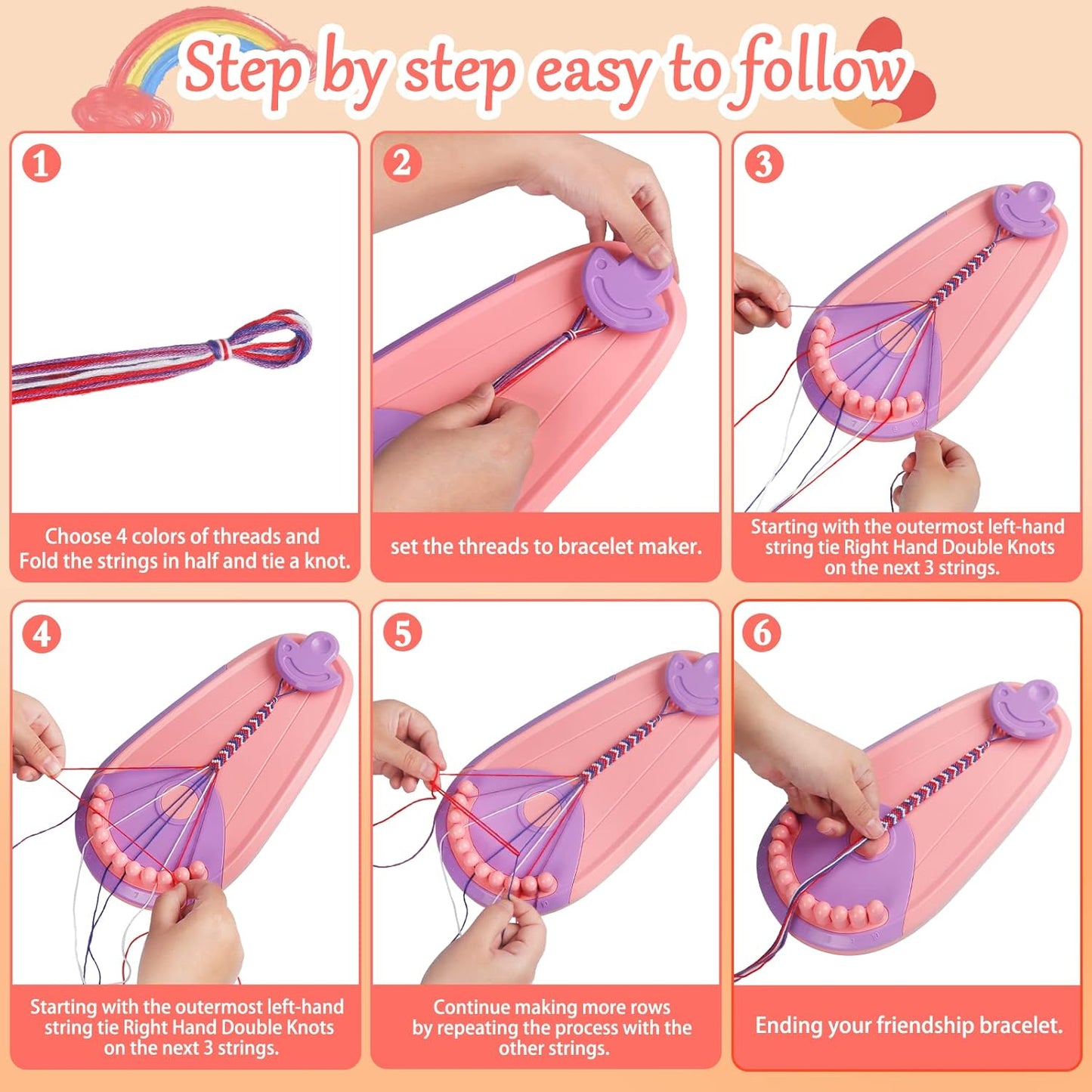 Friendship Bracelet Craft Kit - Creative Activity Making Arts and Crafts for Kids Ages 6+