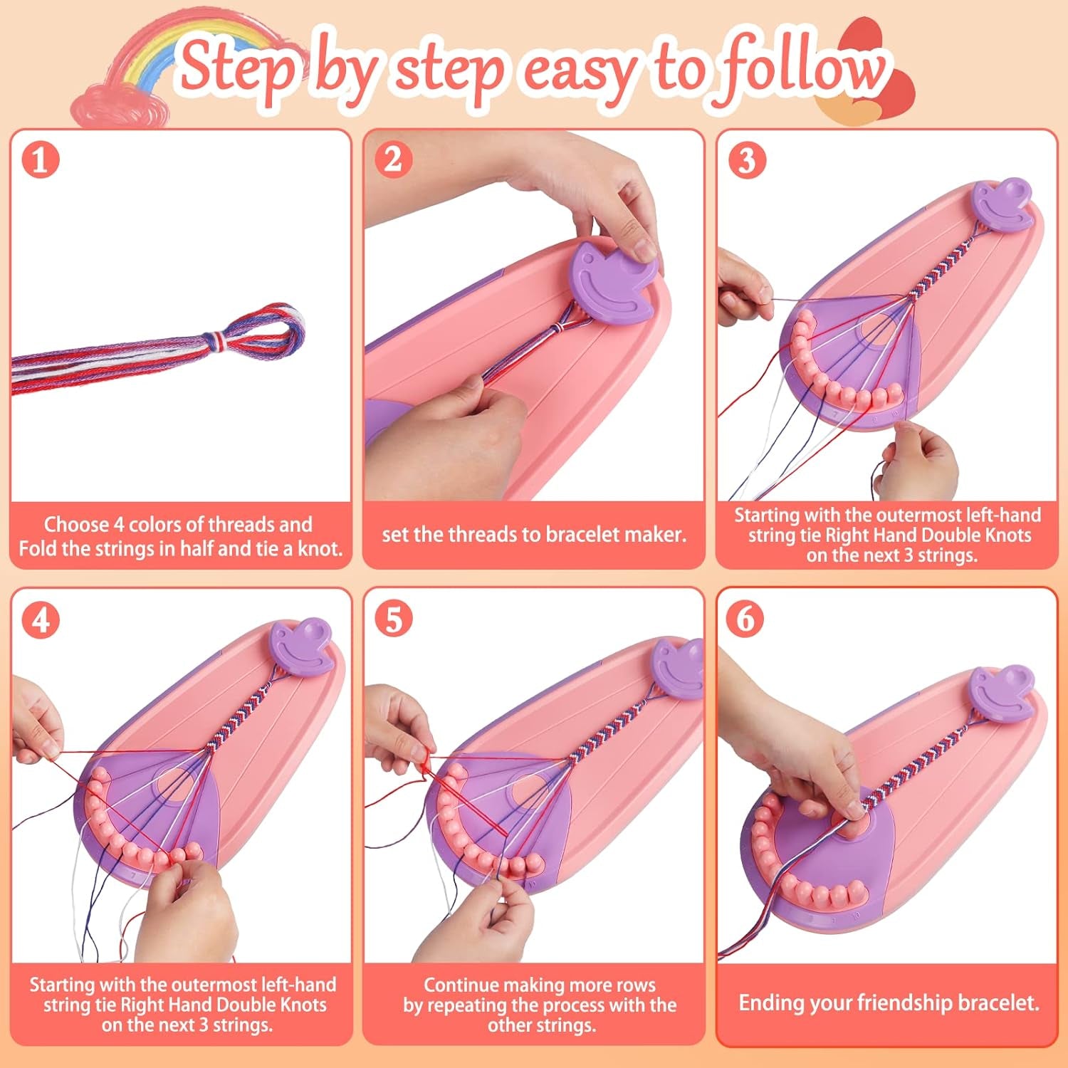 Friendship Bracelet Craft Kit - Creative Activity Making Arts and Crafts for Kids Ages 6+