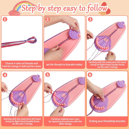 Friendship Bracelet Craft Kit - Creative Activity Making Arts and Crafts for Kids Ages 6+