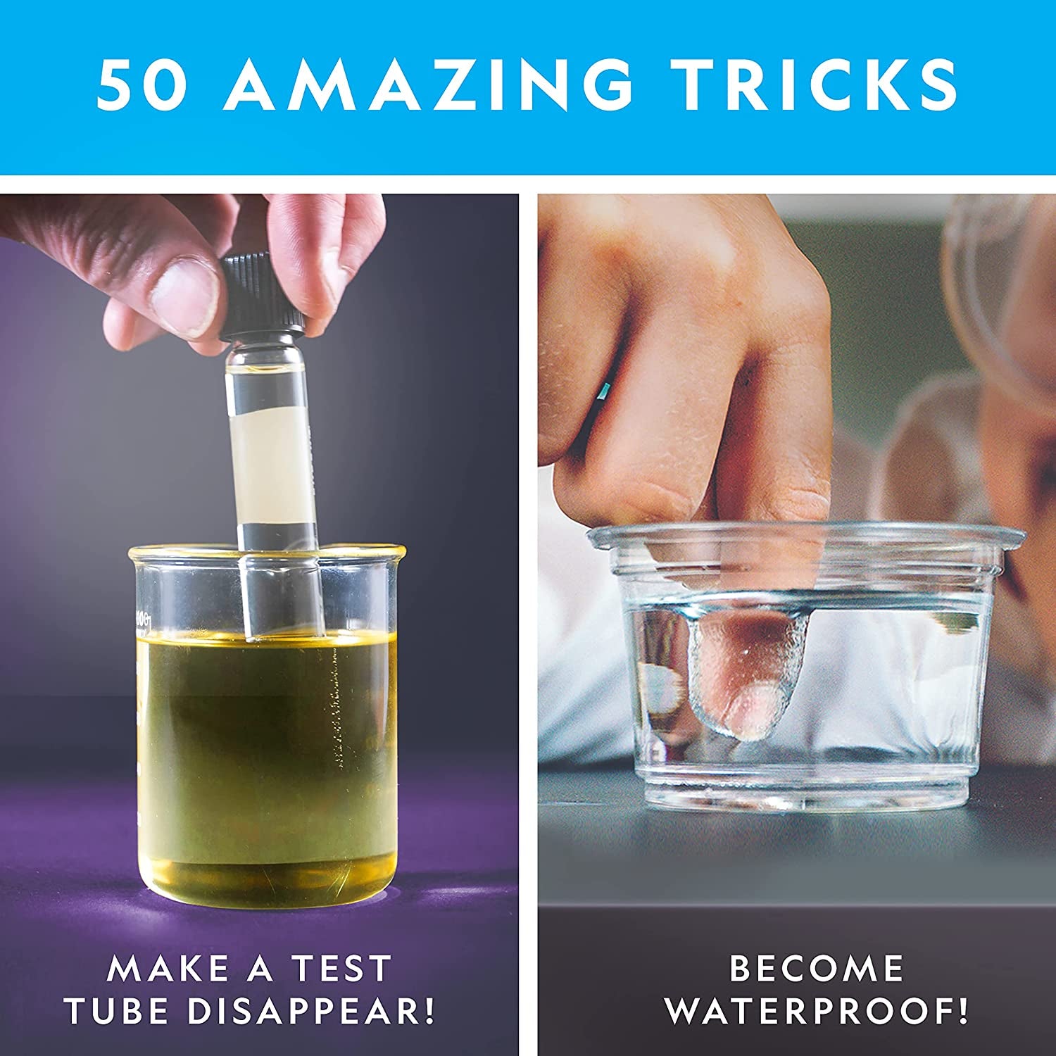 Science Magic Kit: 50 Unique Experiments and Magic Tricks for Kids - Chemistry Set Educational Toy