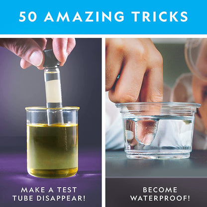 Science Magic Kit: 50 Unique Experiments and Magic Tricks for Kids - Chemistry Set Educational Toy