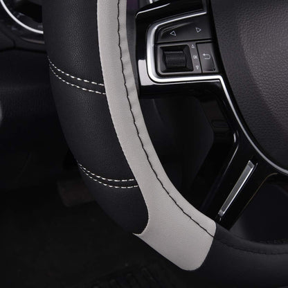Line Rider Microfiber Leather Sport Steering Wheel Cover - Universal Fit (14.5-15 Inches) - Anti-Slip, Comfortable