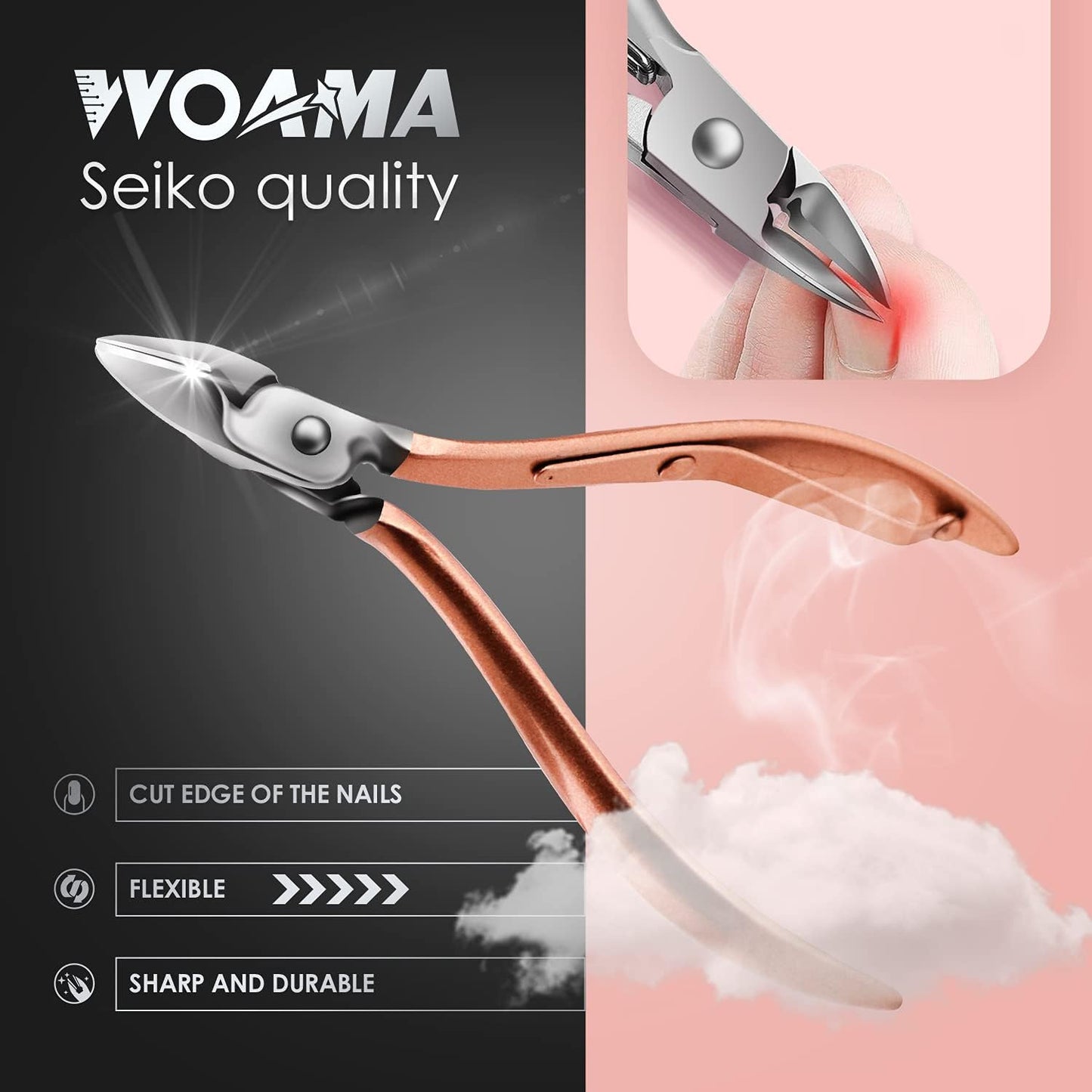 Manicure Set Pedicure Kit - 30 in 1 Nail Kit Professional Stainless Steel Nail Care Kit for Women - Pink