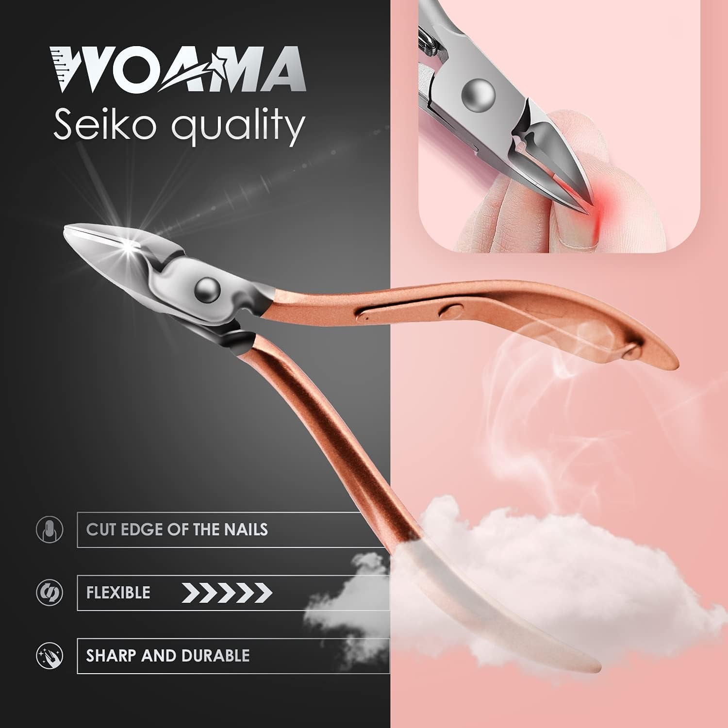Manicure Set Pedicure Kit - 30 in 1 Nail Kit Professional Stainless Steel Nail Care Kit for Women - Pink