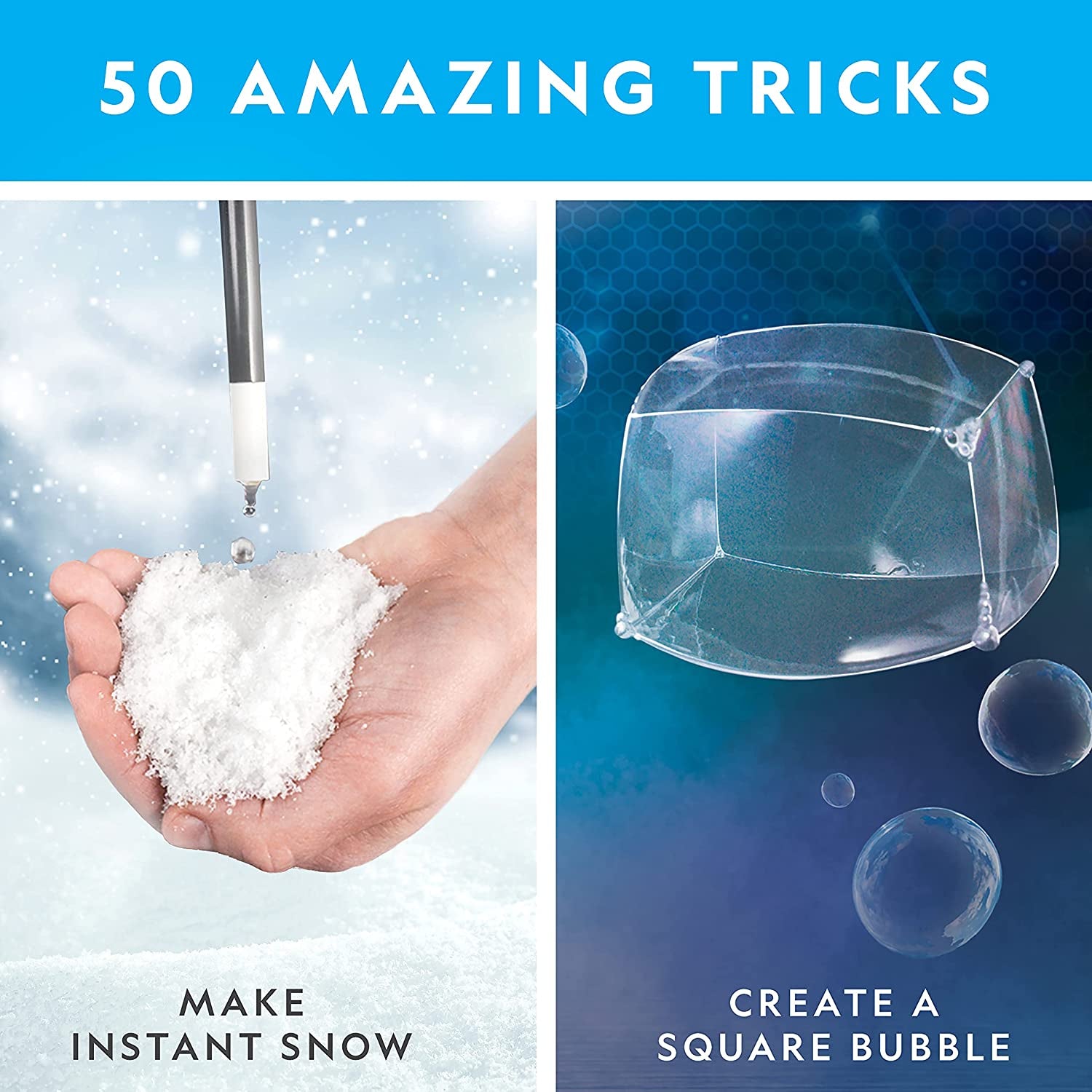 Science Magic Kit: 50 Unique Experiments and Magic Tricks for Kids - Chemistry Set Educational Toy