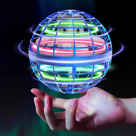 Hand-Controlled Flying Orb Ball Toy - Mini Drone for Outdoor Play, Ideal Birthday Gift for Kids and Adults (Blue)
