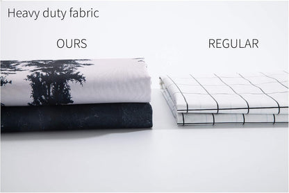 Waterproof Fabric Shower Curtain featuring Banff National Park Smoky Mountain Design, 12 Hooks, 71" x 71" (180 cm x 180 cm), Dark Gray