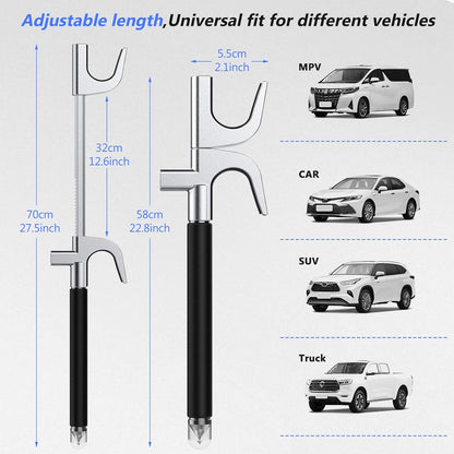 Universal Car Steering Wheel Lock - Anti-Theft Security Device for Auto, Truck, and SUV with 3 Keys (Black)