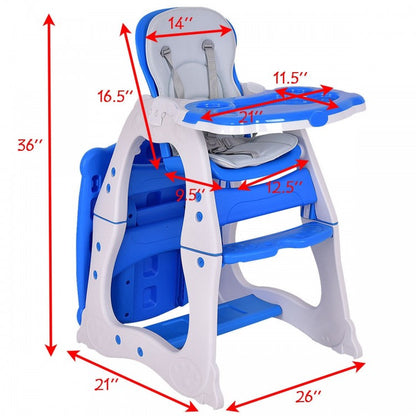 3-in-1 Infant Table and Chair Set with High Chair Functionality