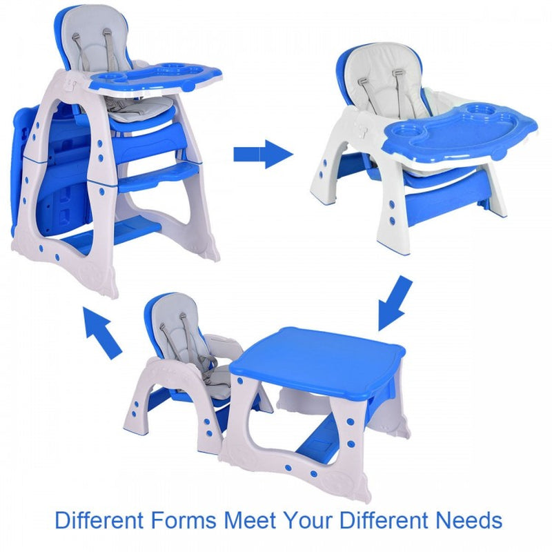 3-in-1 Infant Table and Chair Set with High Chair Functionality