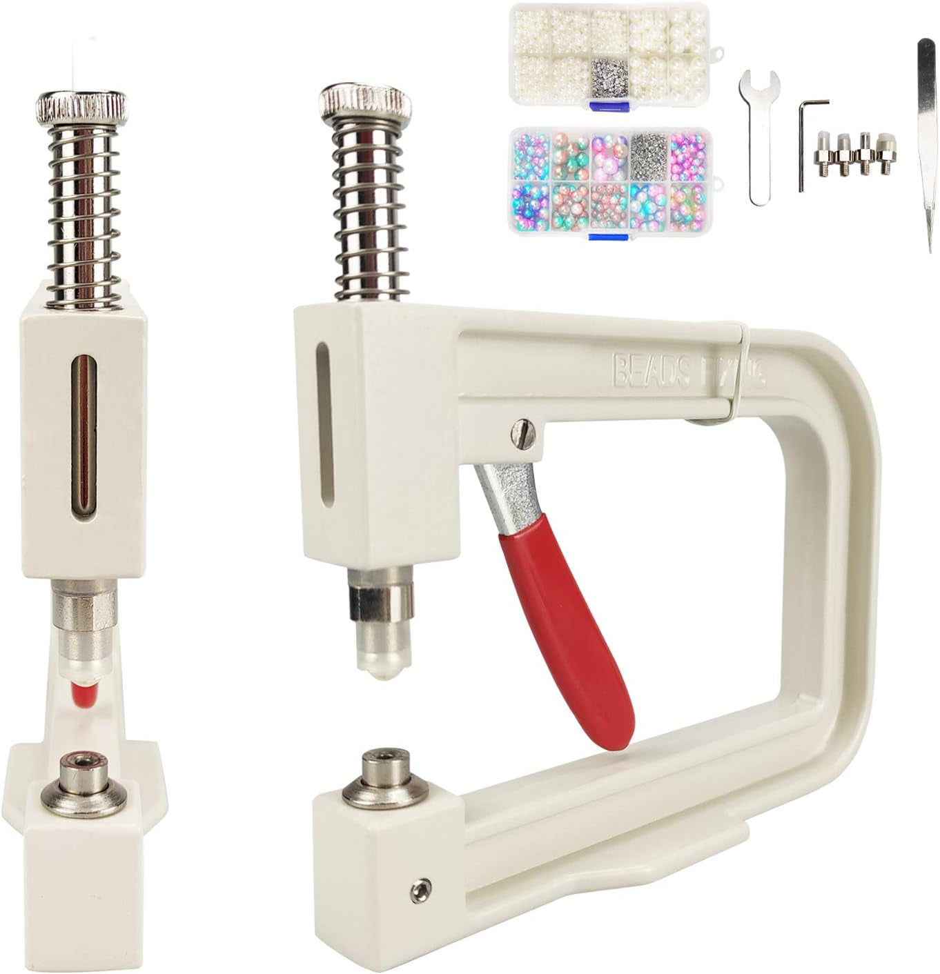 Pearl Inlay and Rivet Fixing Machine for DIY Projects - Hand Beaded Tools for Hats, Shoes, Clothing, and Skirts