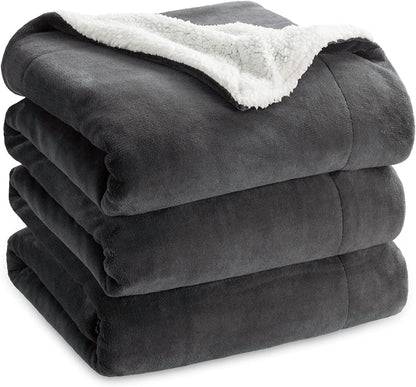 Throw Blanket - Luxurious Soft and Warm Sofa Blanket, Grey, 50x60 Inches