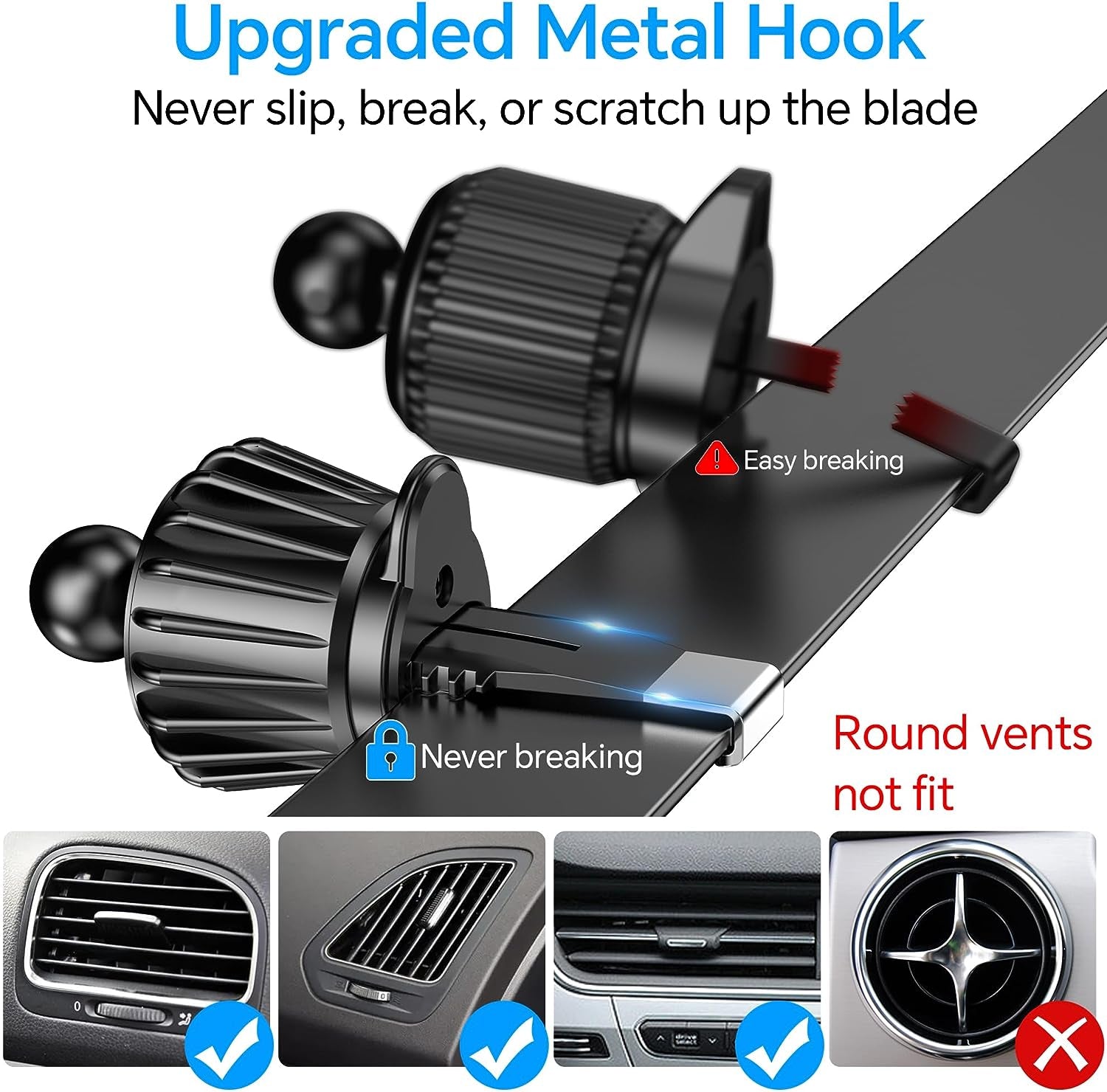 MagSafe Car Mount - 20 Strong Magnets - 360° Magnetic Phone Holder for iPhone 16 Pro Max, 15, 14, 13, 12 Plus 