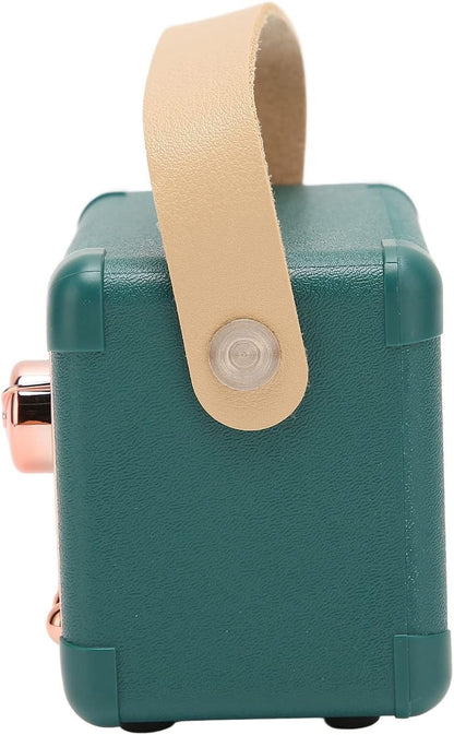 Mini Bluetooth Speaker Vintage Speaker - 50Hz to 18Khz Hifi Stereo Retro Bluetooth Speaker with Long Battery Life (Green)