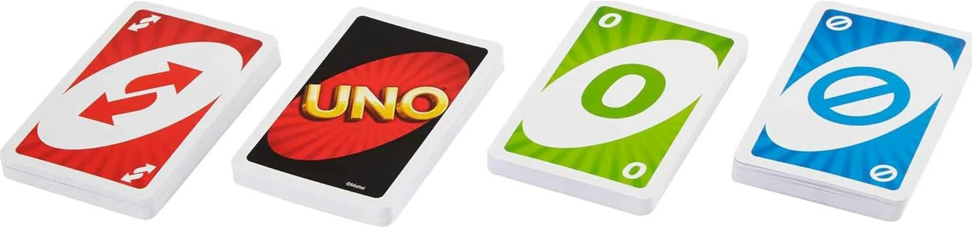 UNO Family Card Game, with 112 Cards in a Sturdy Storage Tin, Travel-Friendly, Makes a Great Game for 7 Year Olds and Up​